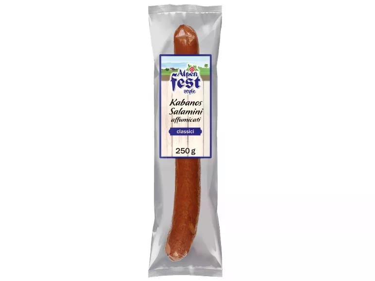 Kabanos salamini affumicati 250 g confezione Alpenfest in offerta da Lidl