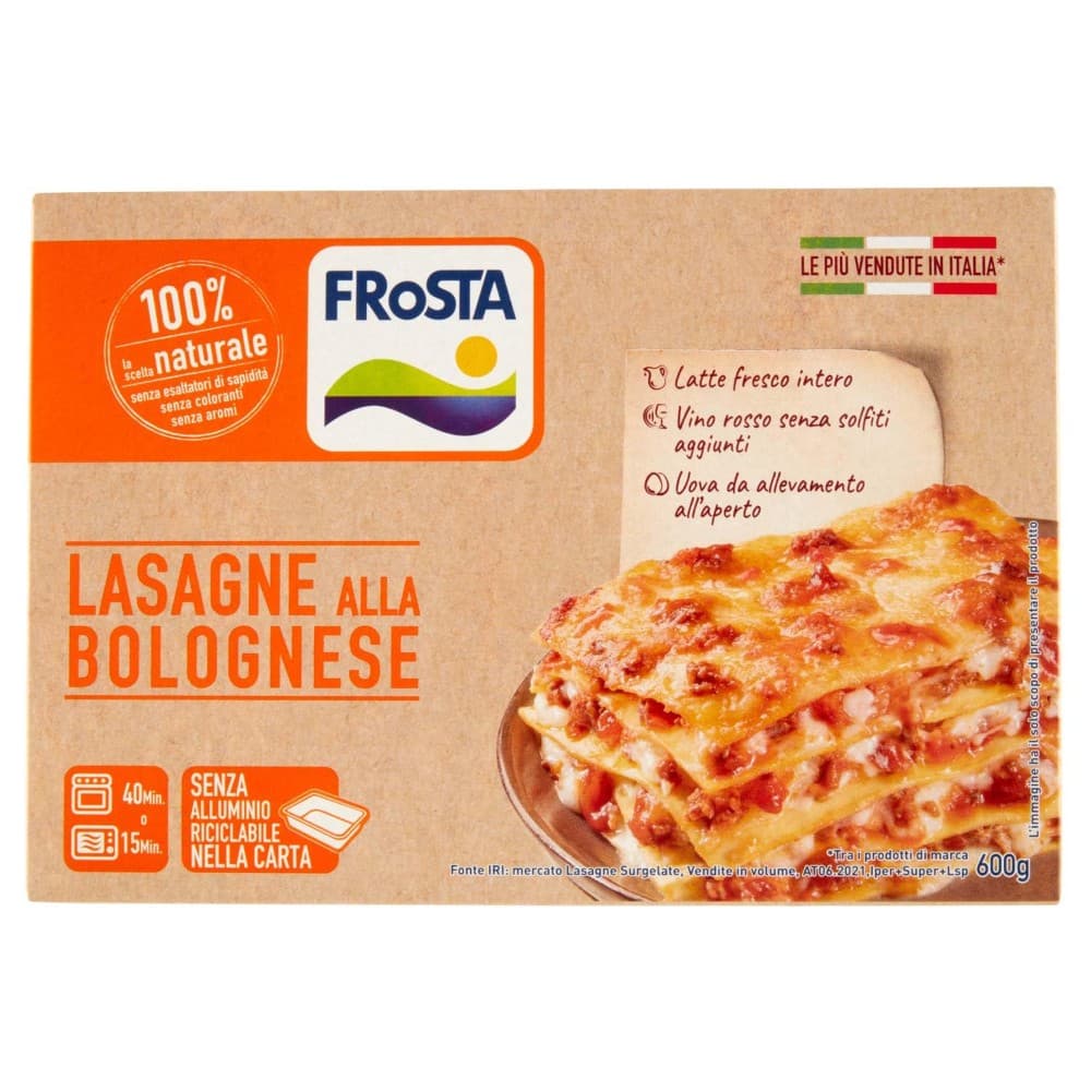 Lasagne alla bolognese surgelate Frosta, 600 g – Bennet