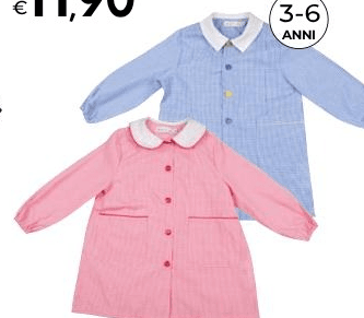 Grembiule asilo bimbo o bimba 3-6 anni in offerta da Bennet