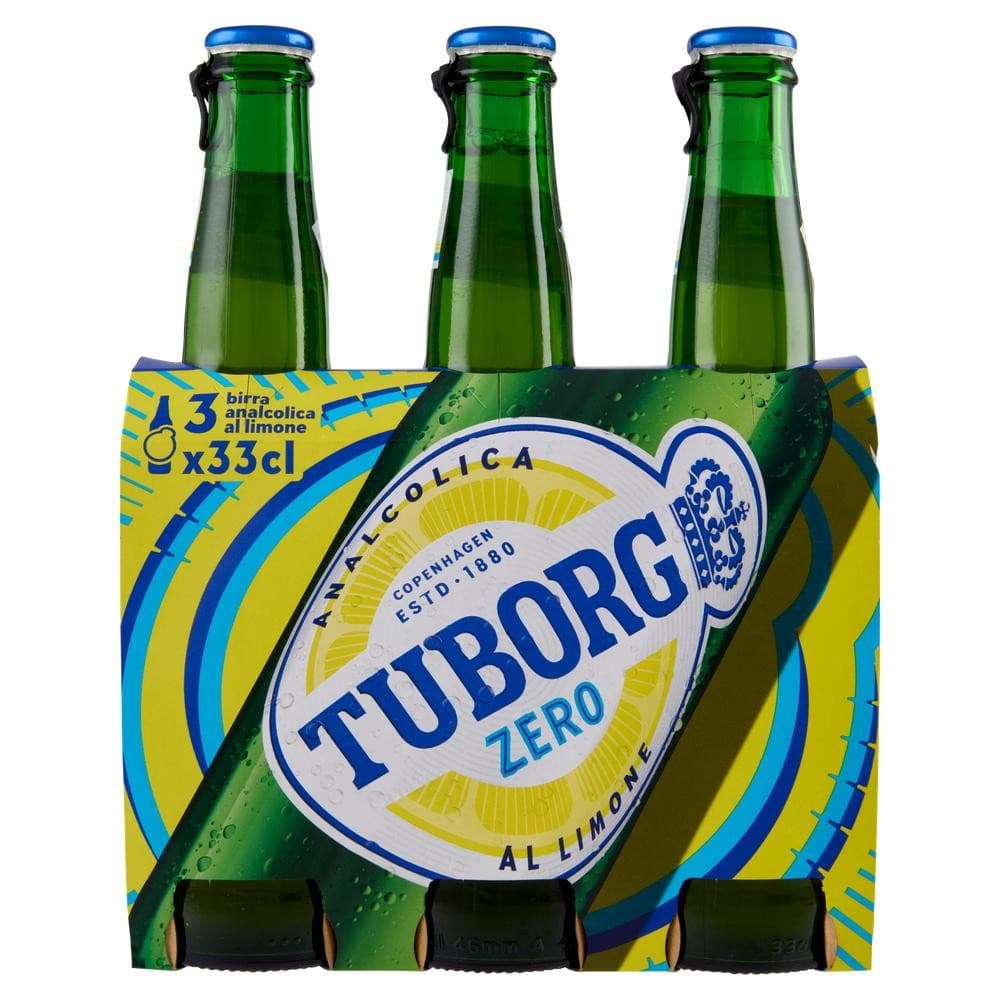 Tuborg Zero Lemon, 3 pezzi da 330 ml – Carrefour
