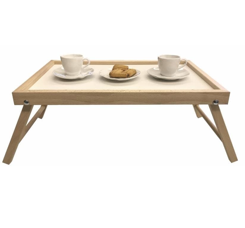 Vassoio da letto in legno di faggio, 50x32x19 cm – MD