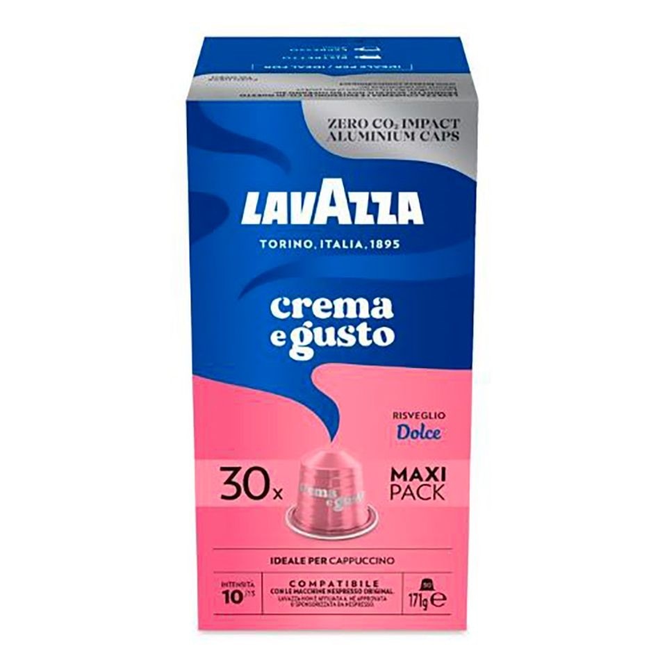 Capsule compatibili sistema Nespresso Caffè Crema e Gusto Dolce o Forte Lavazza conf. da 30 in offerta da Bennet