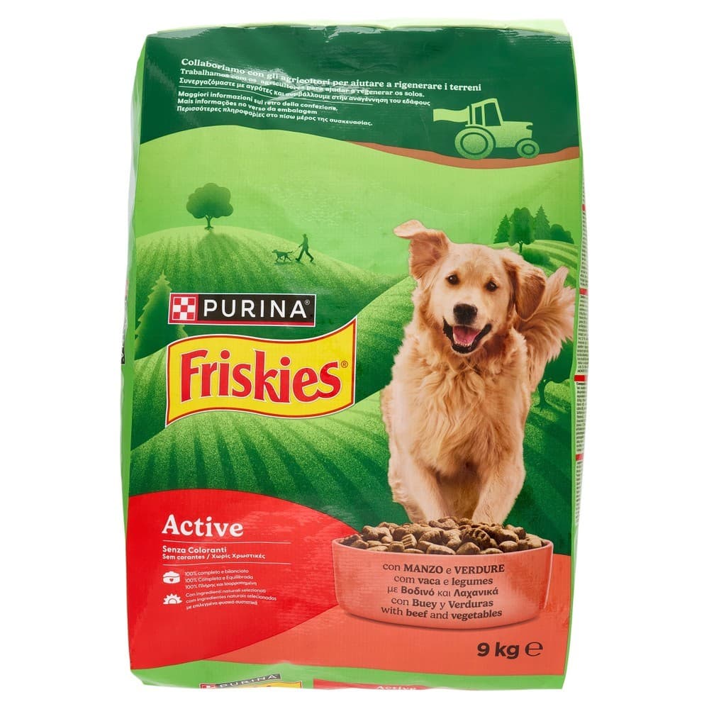 Alimento per cani Friskies Active 9000 g in offerta da Il Gigante