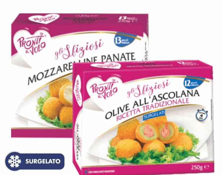 Pronti al Volo Olive all'Ascolana / Mozzarelline 250 g in offerta da MD