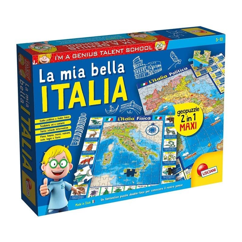 Grande gioco Geopuzzle Italia I'm a Genius Talent School in offerta da MD