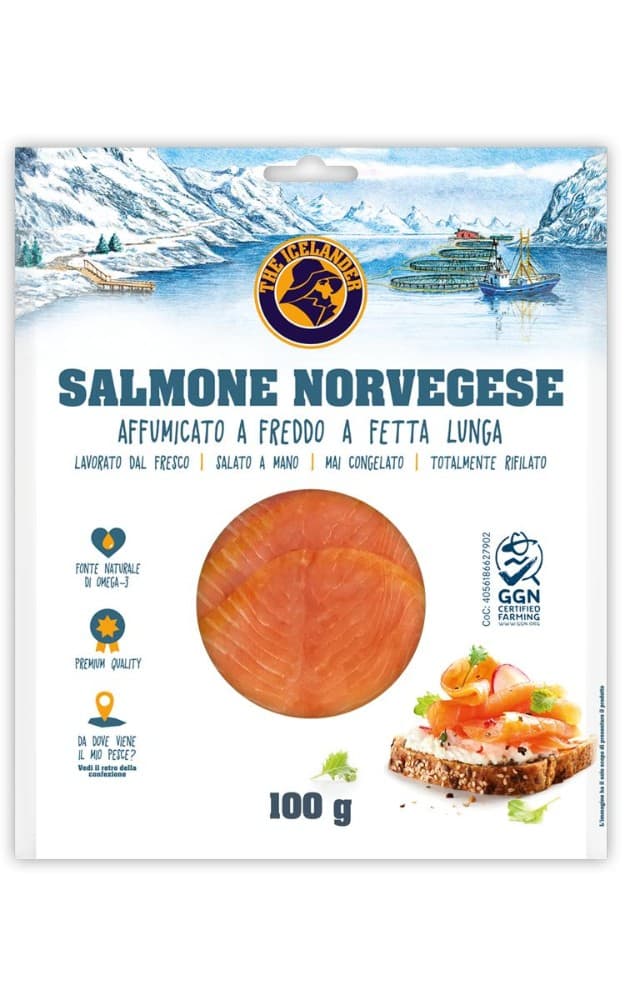 Salmone Norvegese The Icelander a fetta lunga, 100 g – Carrefour