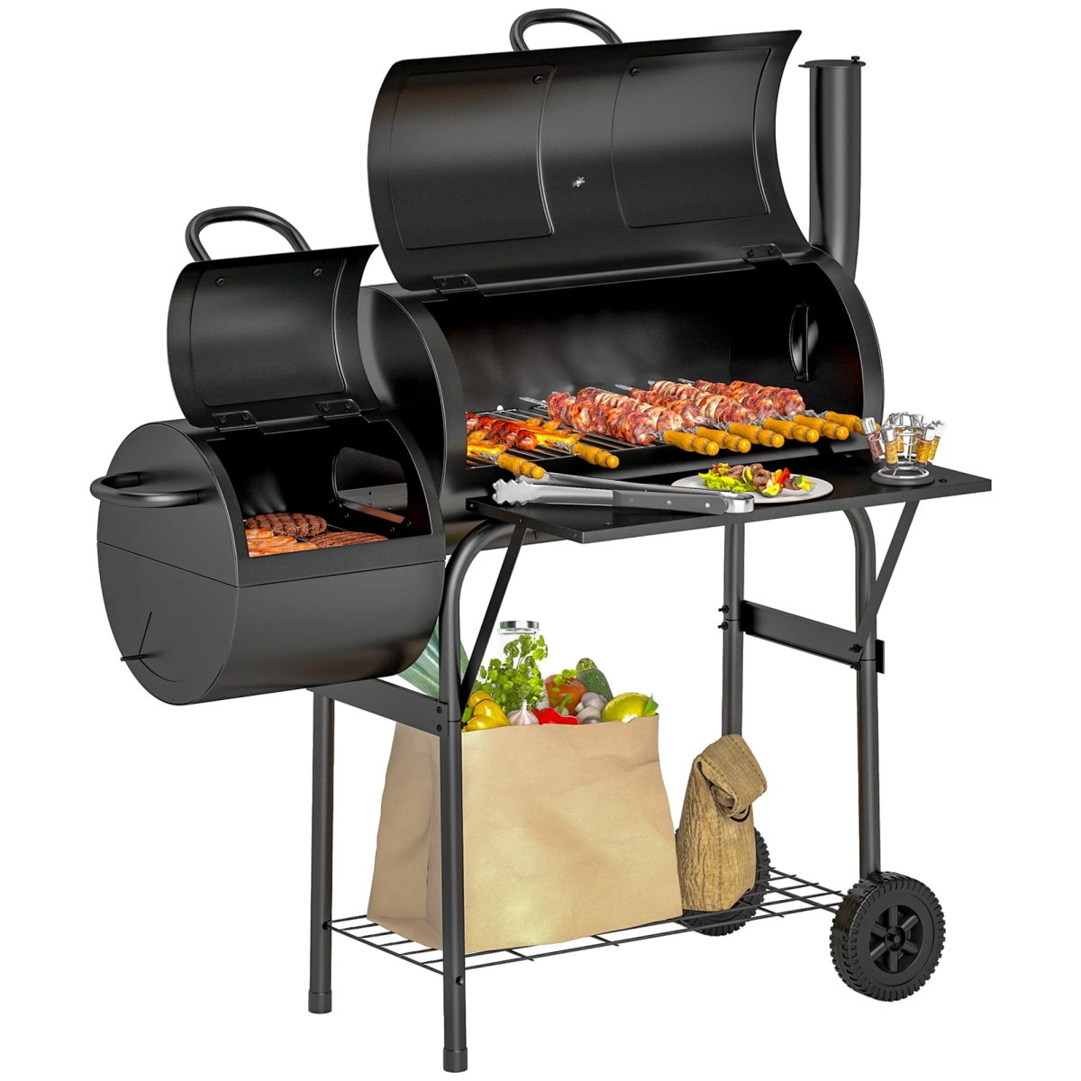 Barbecue a carbone con affumicatore - Offerta nel negozio Iper La grande i