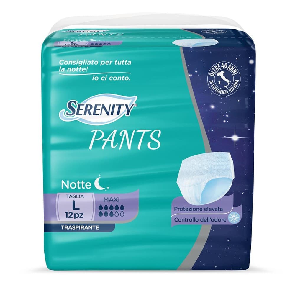 Serenity Pants notte, 12 pezzi, taglia L – Acqua & Sapone