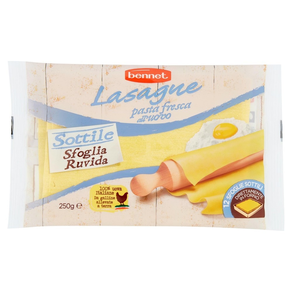 Pasta fresca all'uovo per lasagne Bennet 250 g in offerta da Bennet