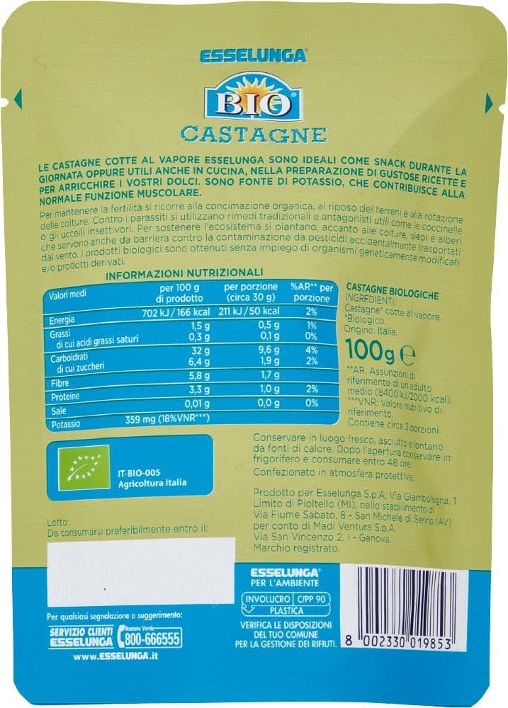Castagne, 100 g Esselunga Bio – Esselunga