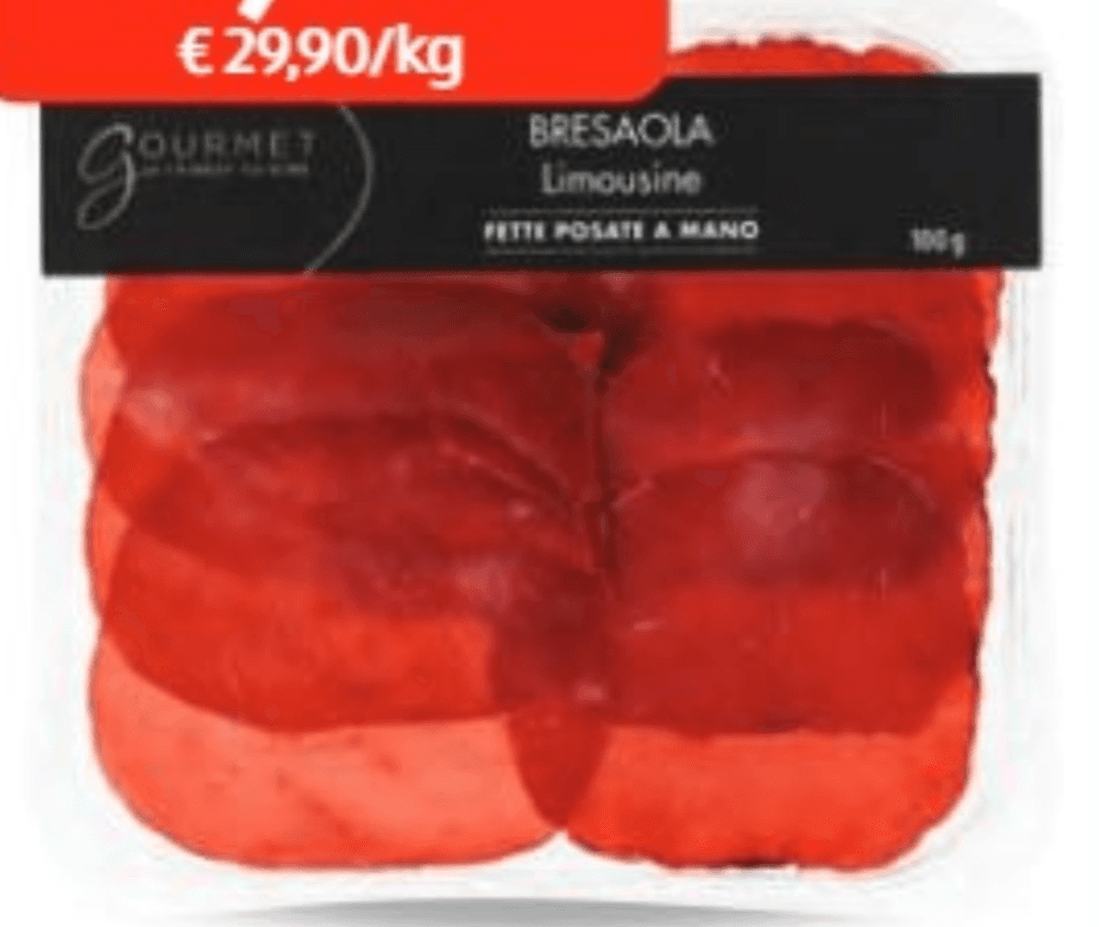 Bresaola Limousine 100 g Gourmet in offerta da ALDI