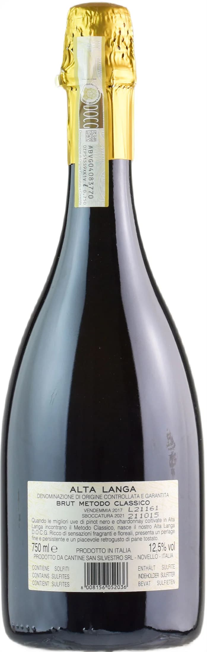 Spumante Alta Langa DOCG Metodo Classico Sansilvestro, 75 cl – Il Gigante