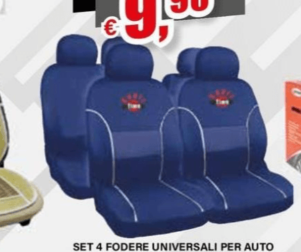 Set 4 fodere universali per auto, 4 pezzi Sport Time – Il Gigante