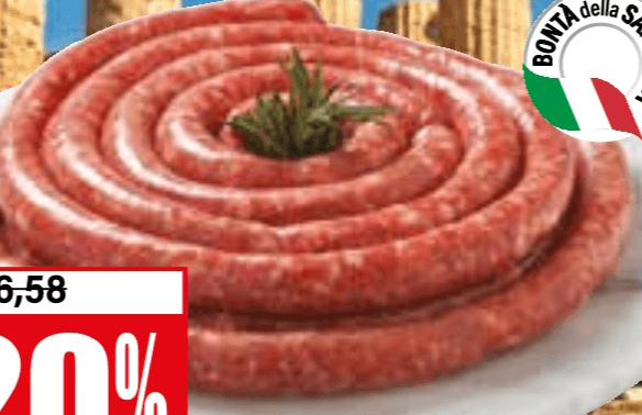 Salsiccia di Suino Sardo Forma 400 g in offerta da Il Gigante
