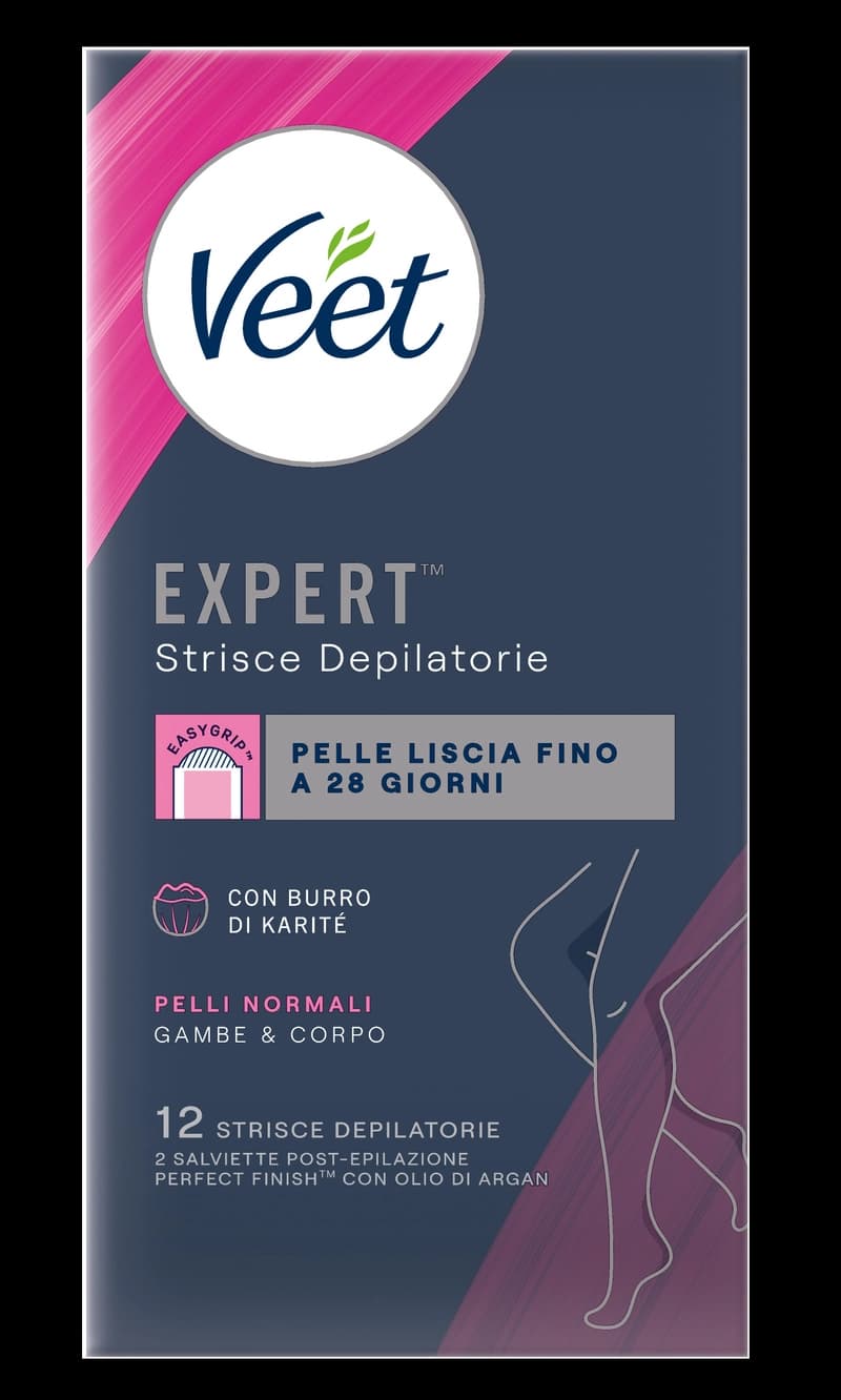 Strisce depilatorie Veet corpo o viso, 12 pezzi – Panorama
