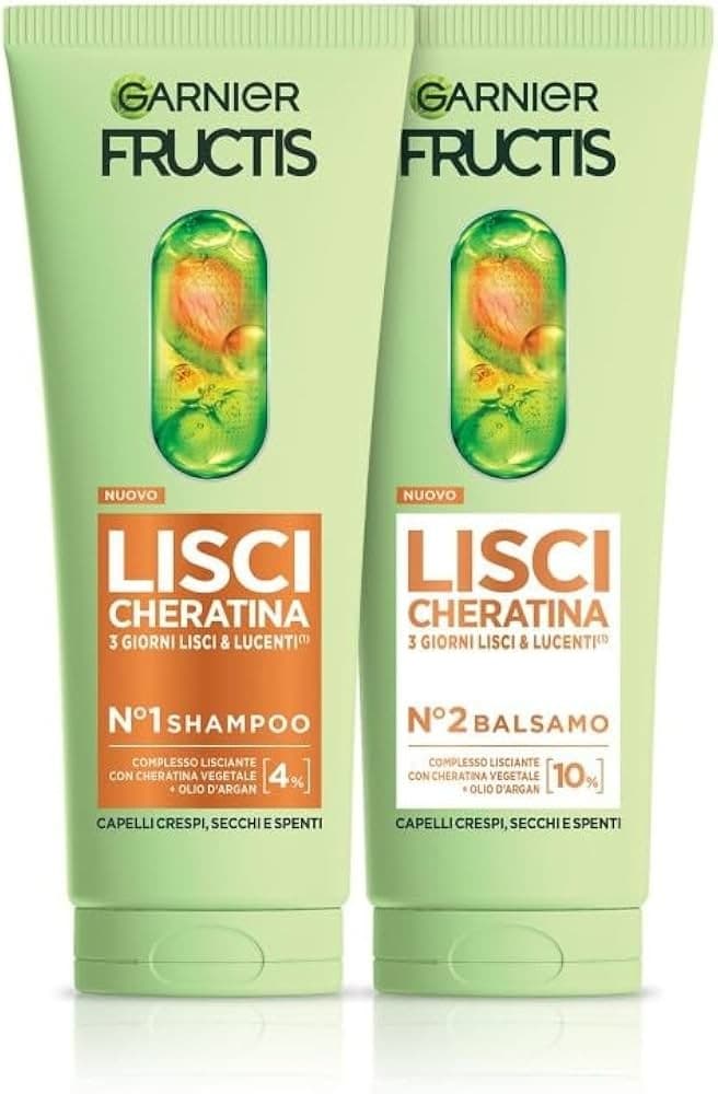 Garnier Fructis Lisci Cheratina shampoo e balsamo – Acqua & Sapone