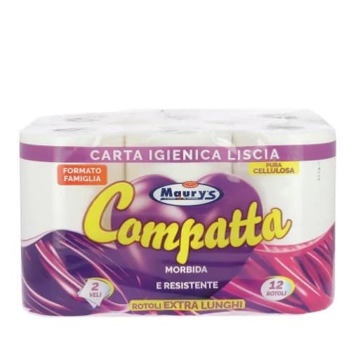Carta igienica Compatta Maury's 12 rotoli in offerta da Maury's