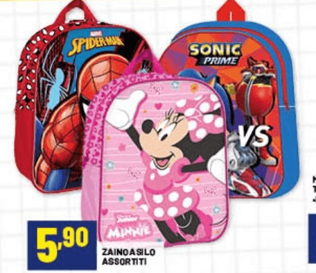Zaino asilo assortiti in offerta da Risparmio Casa