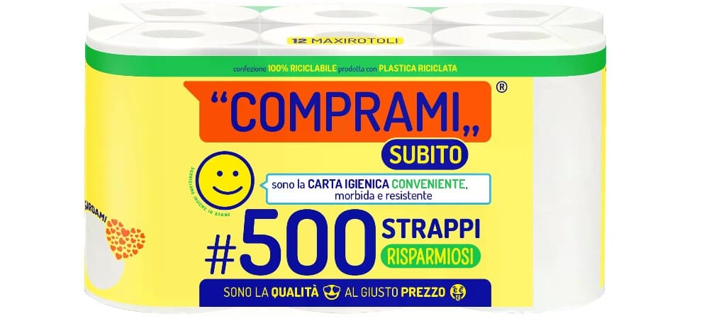 Comprami subito carta igienica 12 rotoli in offerta da Acqua & Sapone