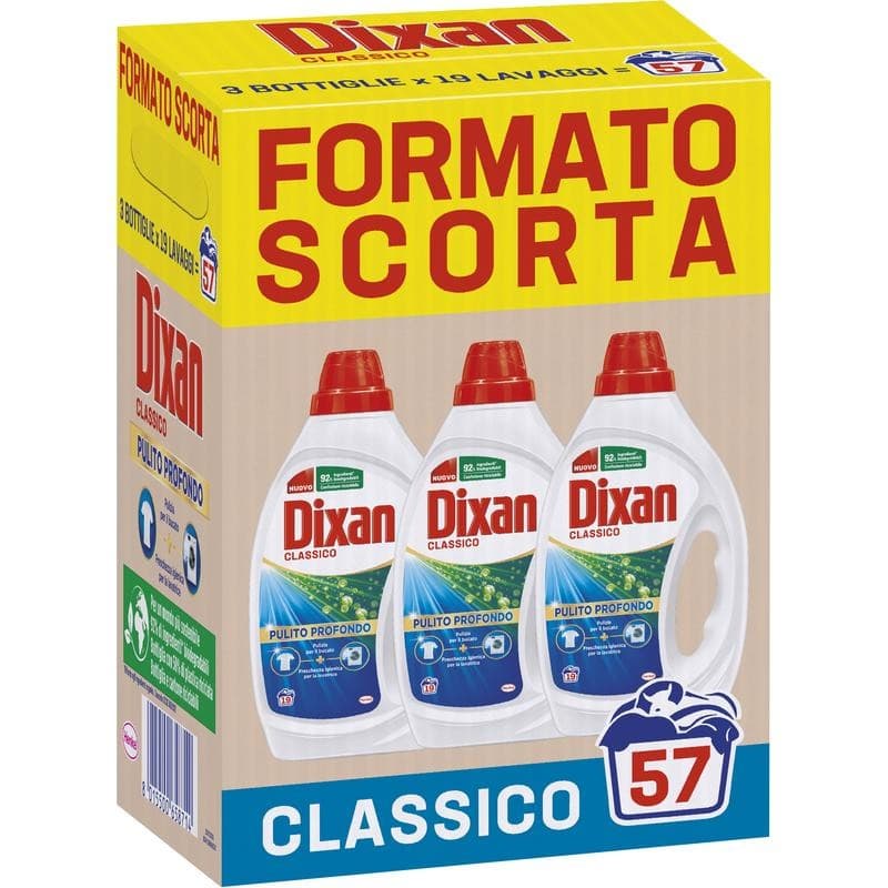Dixan detersivo lavatrice 3x19 lavaggi in offerta da Esselunga