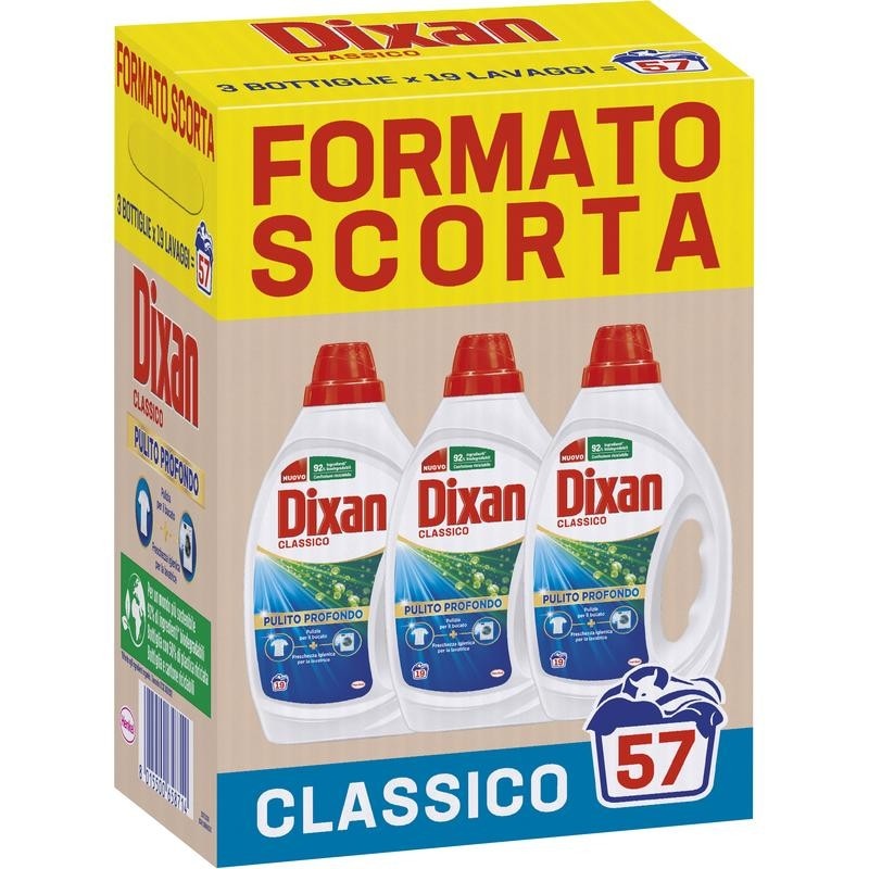 Detersivo lavatrice Dixan 3x19 lavaggi in offerta da Esselunga