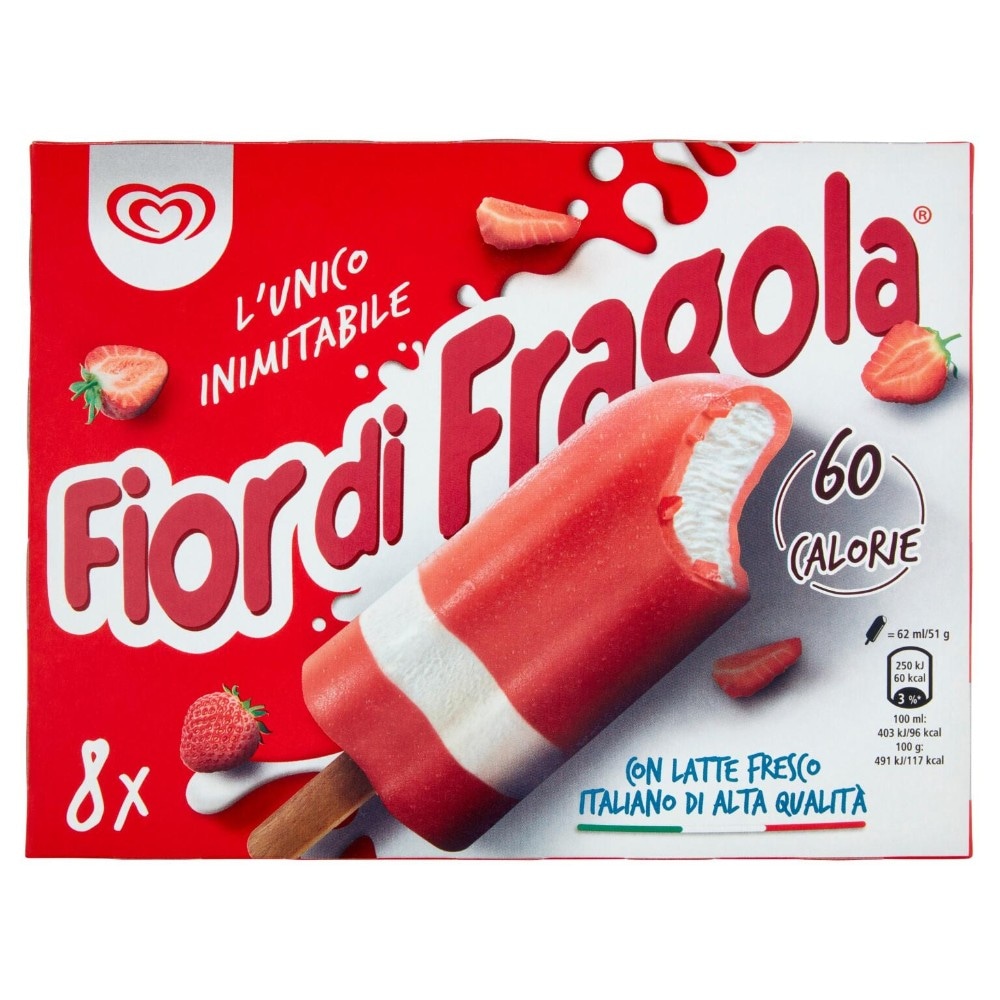 Gelato Fior di Fragola o Cremino Algida 8 pezzi, g 408/336 in offerta da Panorama