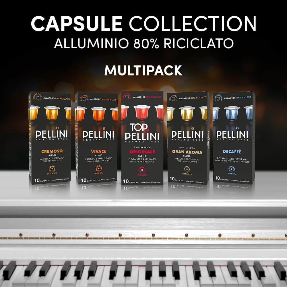 Pellini capsule alluminio caffè gusti assortiti compatibili Nespresso, 50 capsule 275 g – Iper La grande i