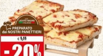 Pizza margherita PREPARATO dai NOSTRI PANETTIERI in offerta da Il Gigante