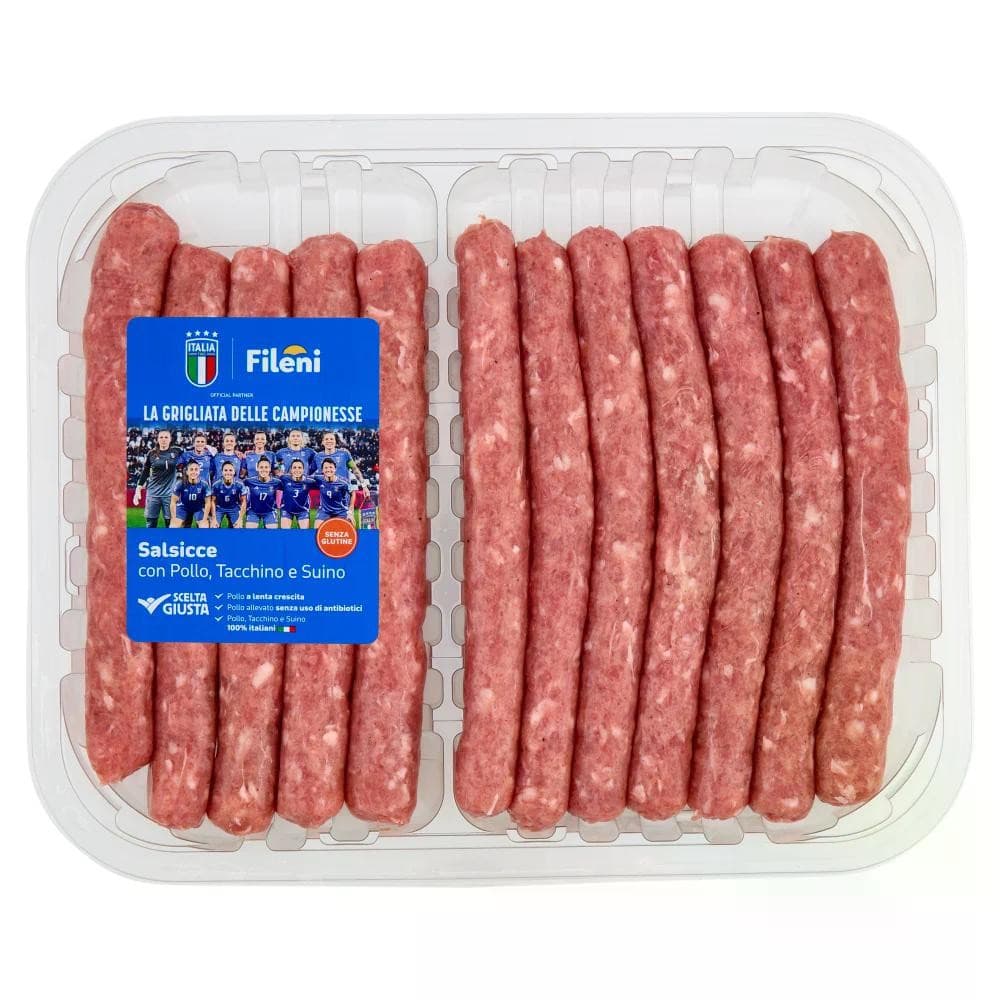 Fileni salsicce di pollo, suino e tacchino, 1 kg – ALDI