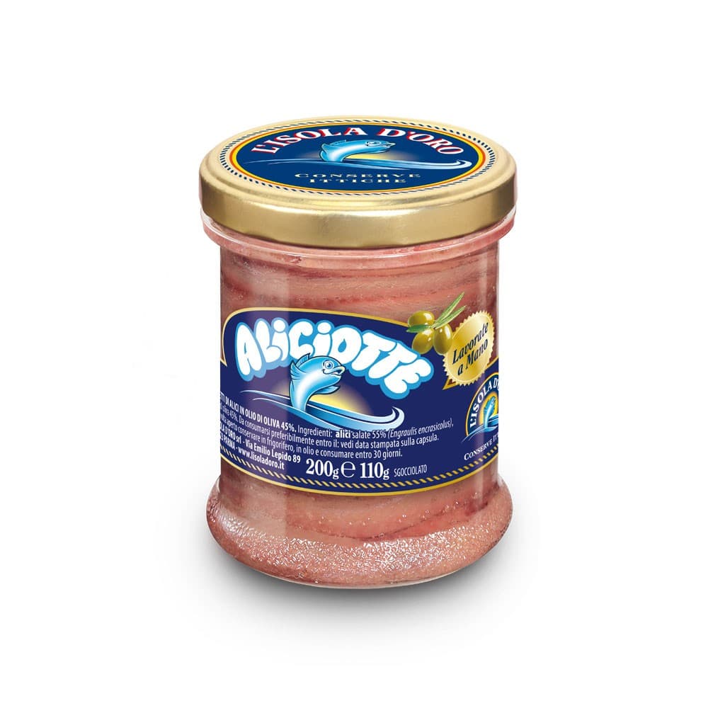 Alici distese in olio di oliva, 200 g L'ISOLA D'ORO – Iper La grande i