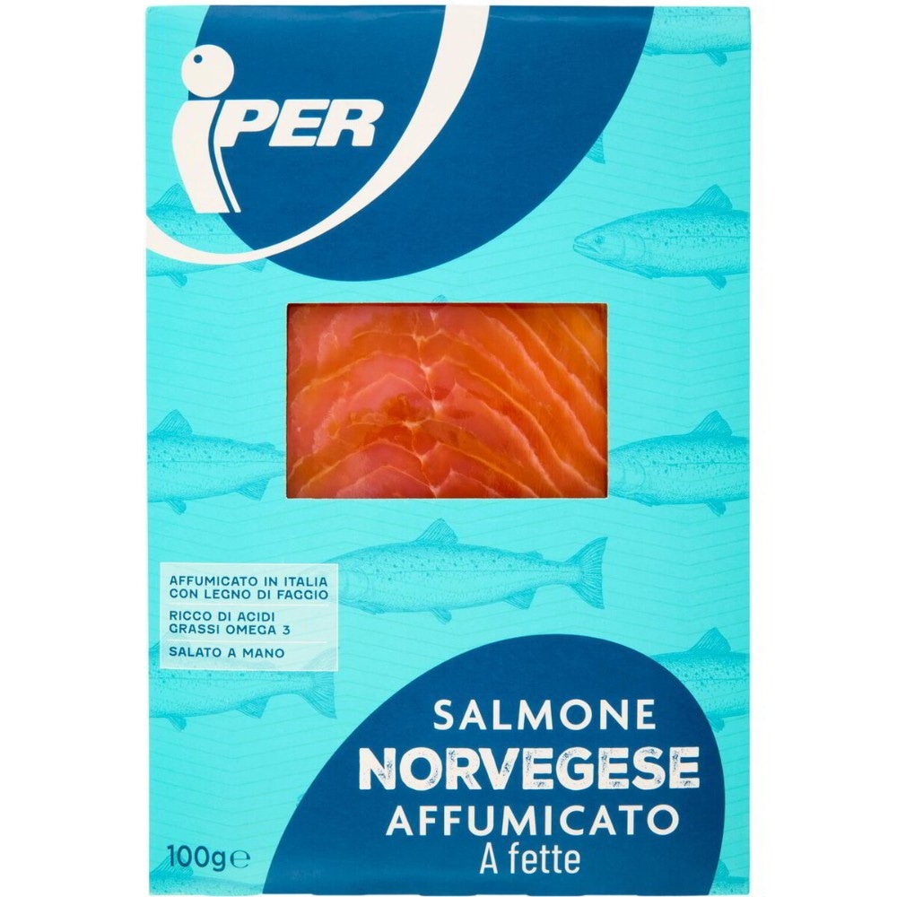 Salmone Norvegese affumicato a fette 100 g in offerta da Iper La grande i
