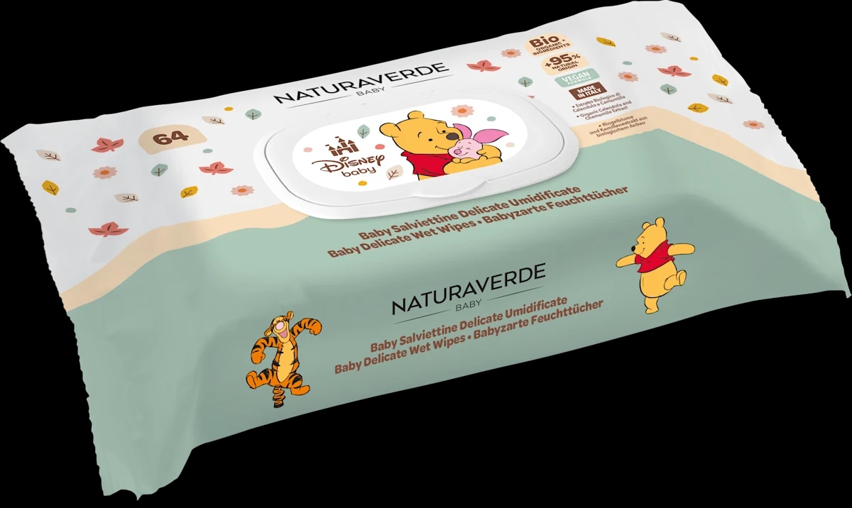 NATURAVVERDE BABY salviette umidificate delicate 64 pezzi in offerta da Dm