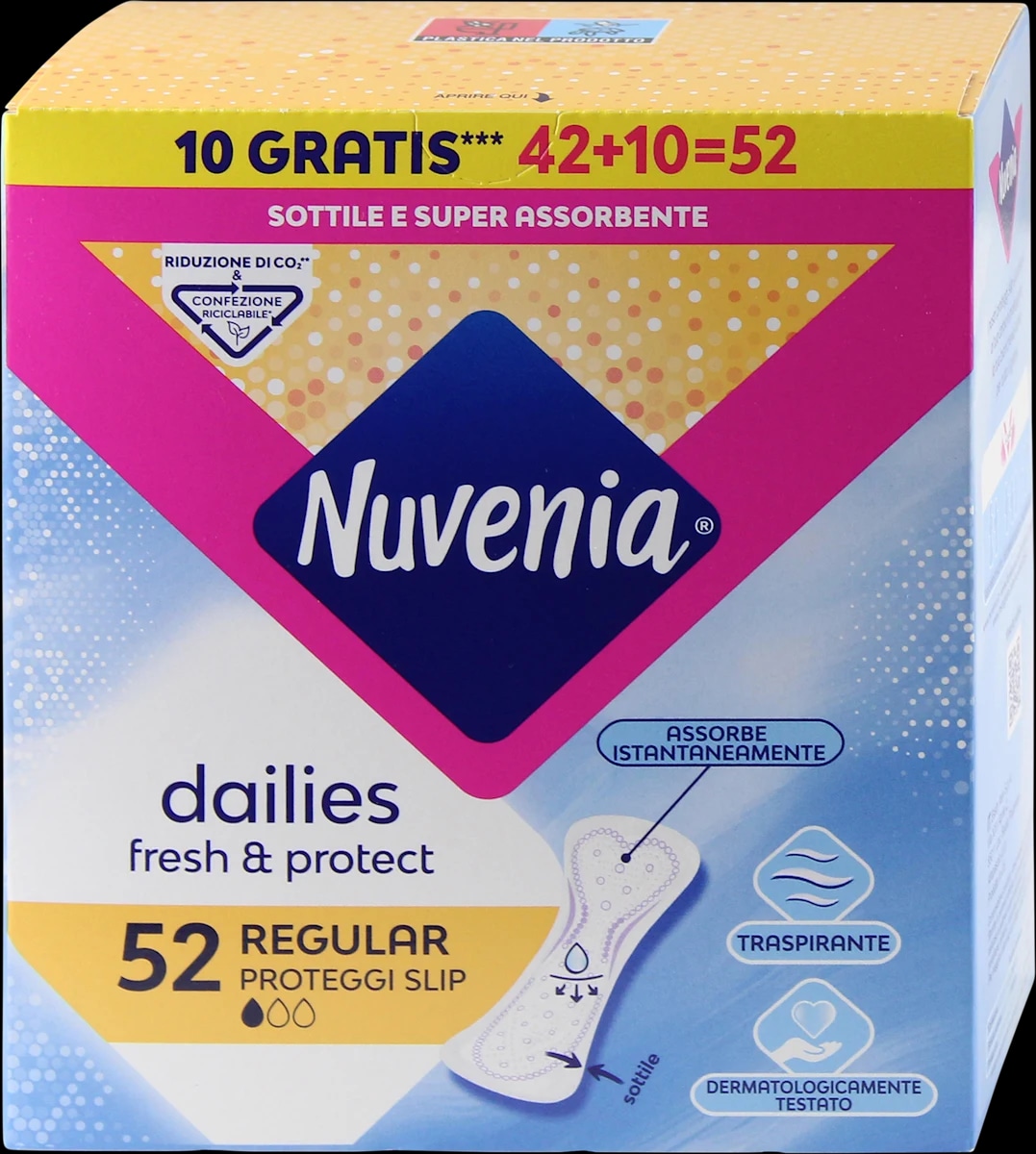 Nuvenia proteggi slip 52 pz in offerta da Tigota