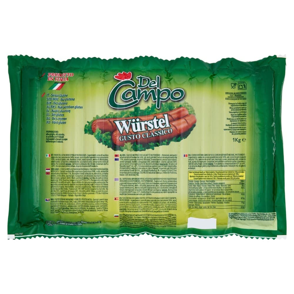 Würstel gusto classico, 12 pezzi, 1 kg – Bennet