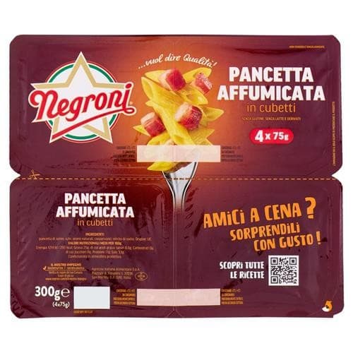 Negroni pancetta a cubetti, 75 g x 4 – Panorama