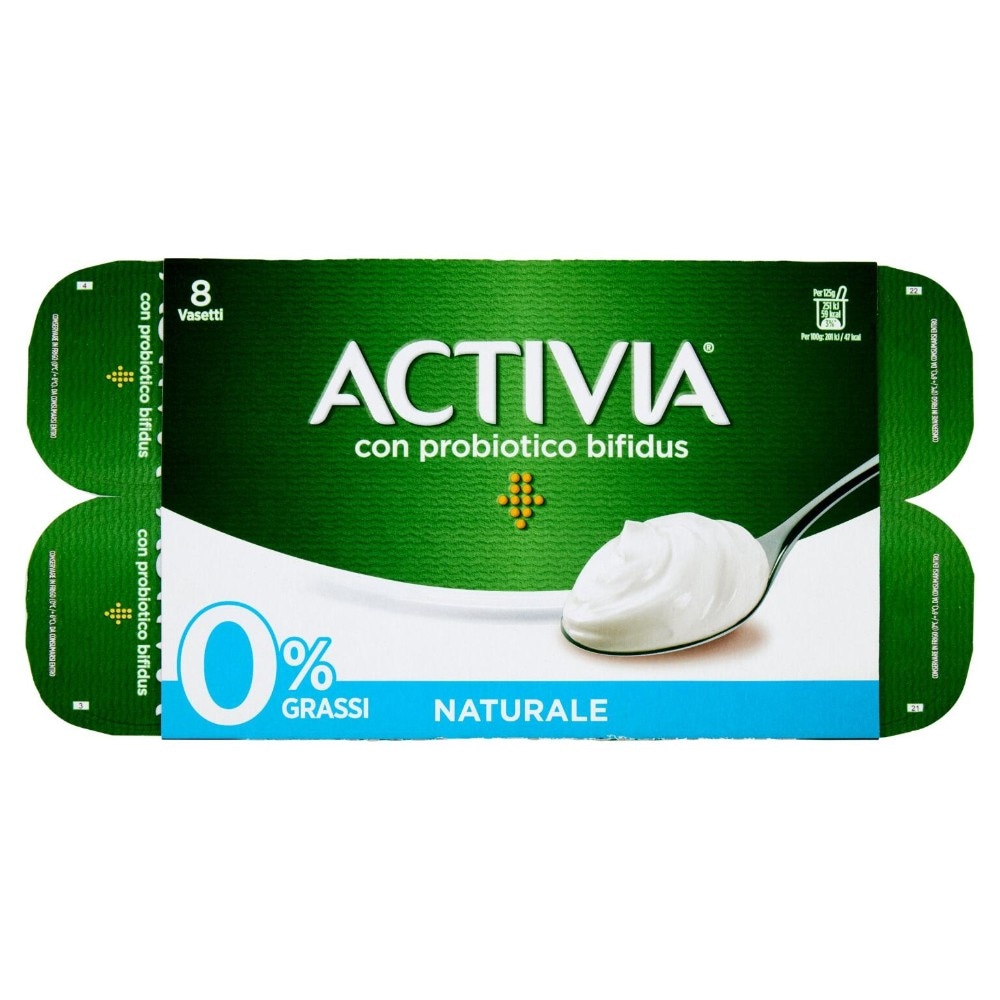 Yogurt 0% Grassi Naturale Activia conf 8 pezzi da 125 g cad, 1 kg in offerta da Carrefour