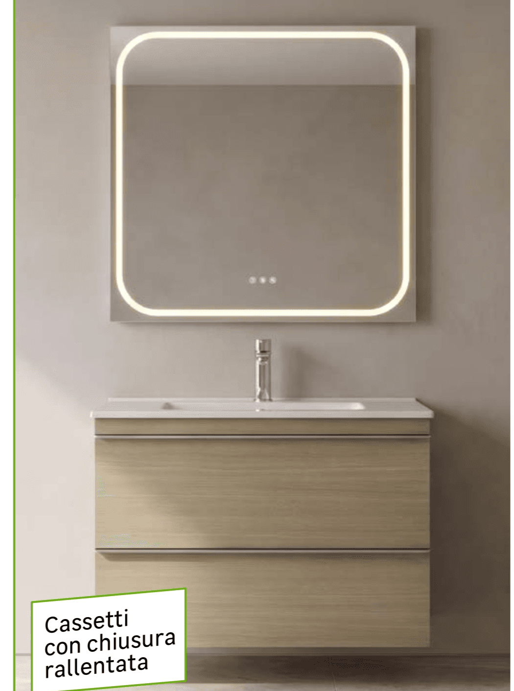 Mobile da bagno sospeso Linea, L80xP45xH55 cm – Leroy Merlin