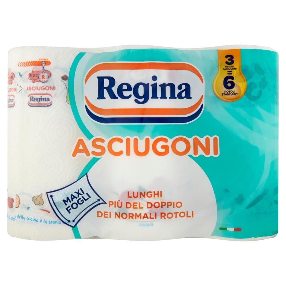 Carta cucina asciugoni Regina, conf. 3 rotoli – Carrefour