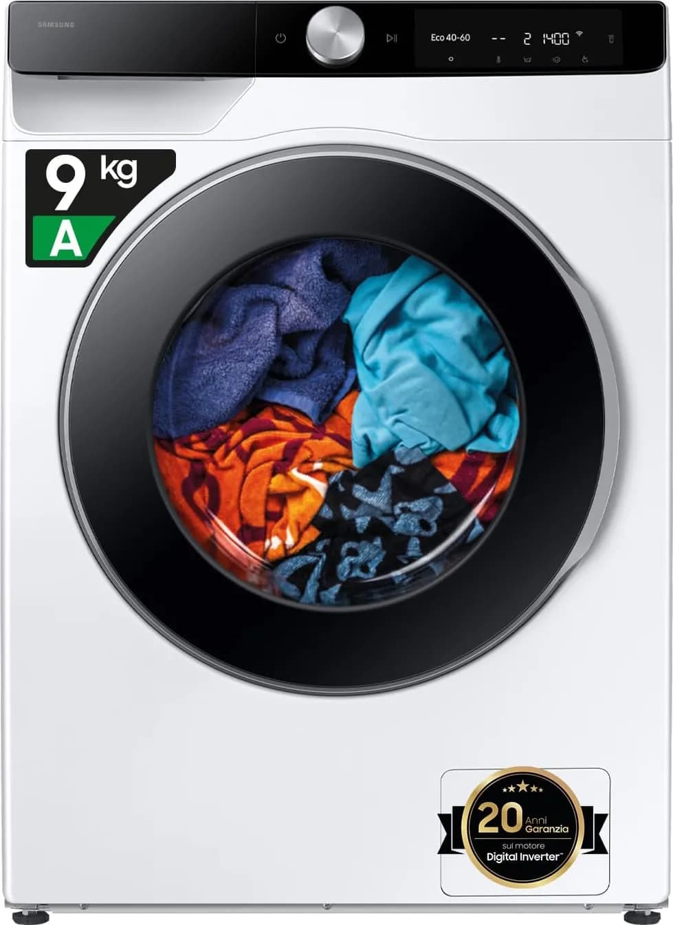 Samsung Lavatrice Slim EcoDosatore® 1.400 giri Ai-Control WW90DG6G94LK, 9KG – Euronics