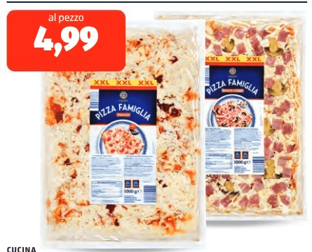 Pizza XXL 1 kg in offerta da ALDI