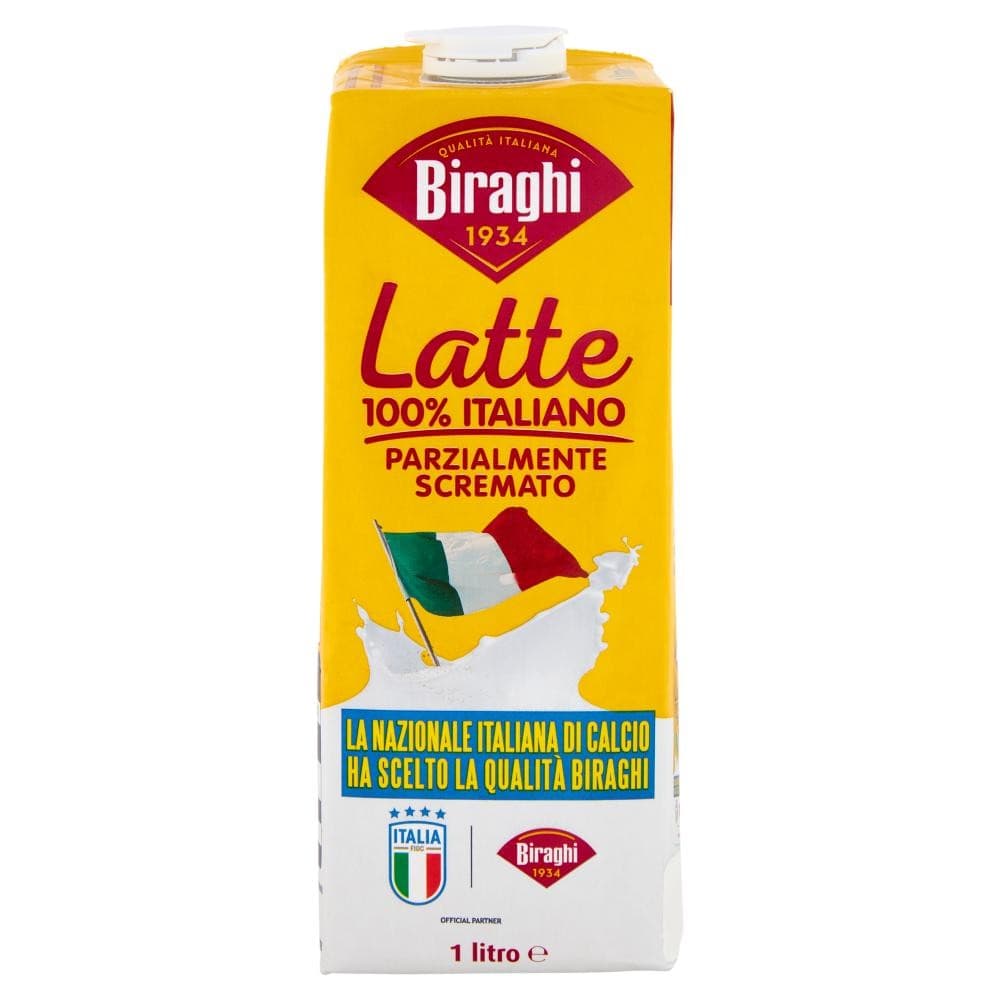 Latte UHT 100% Italiano a lunga conservazione parzialmente scremato, 1 l Biraghi – Iper La grande i