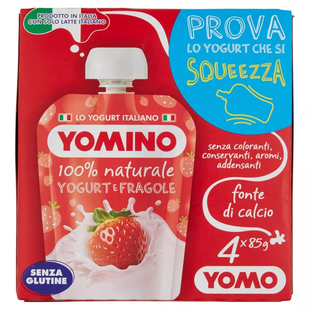 Yogurt 100% naturale fragola o banana, 80 g x4 – Iper La grande i