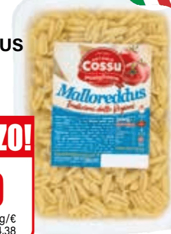 Pasta Fresca Malloreddus Pastificio Cossu 500 g in offerta da Il Gigante