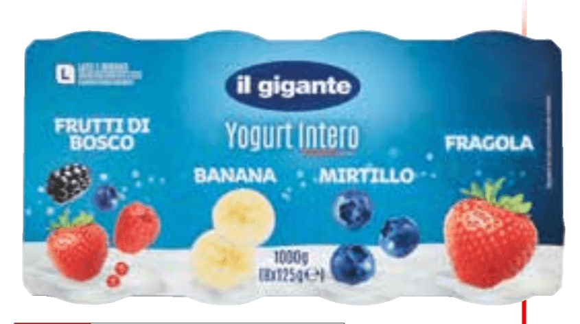 Yogurt alla frutta 8x125 g in offerta da Il Gigante
