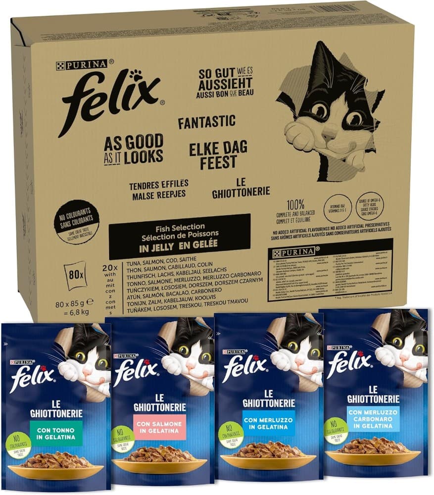 Alimento per gatti Le Ghiottonerie Felix, 340 g – Carrefour