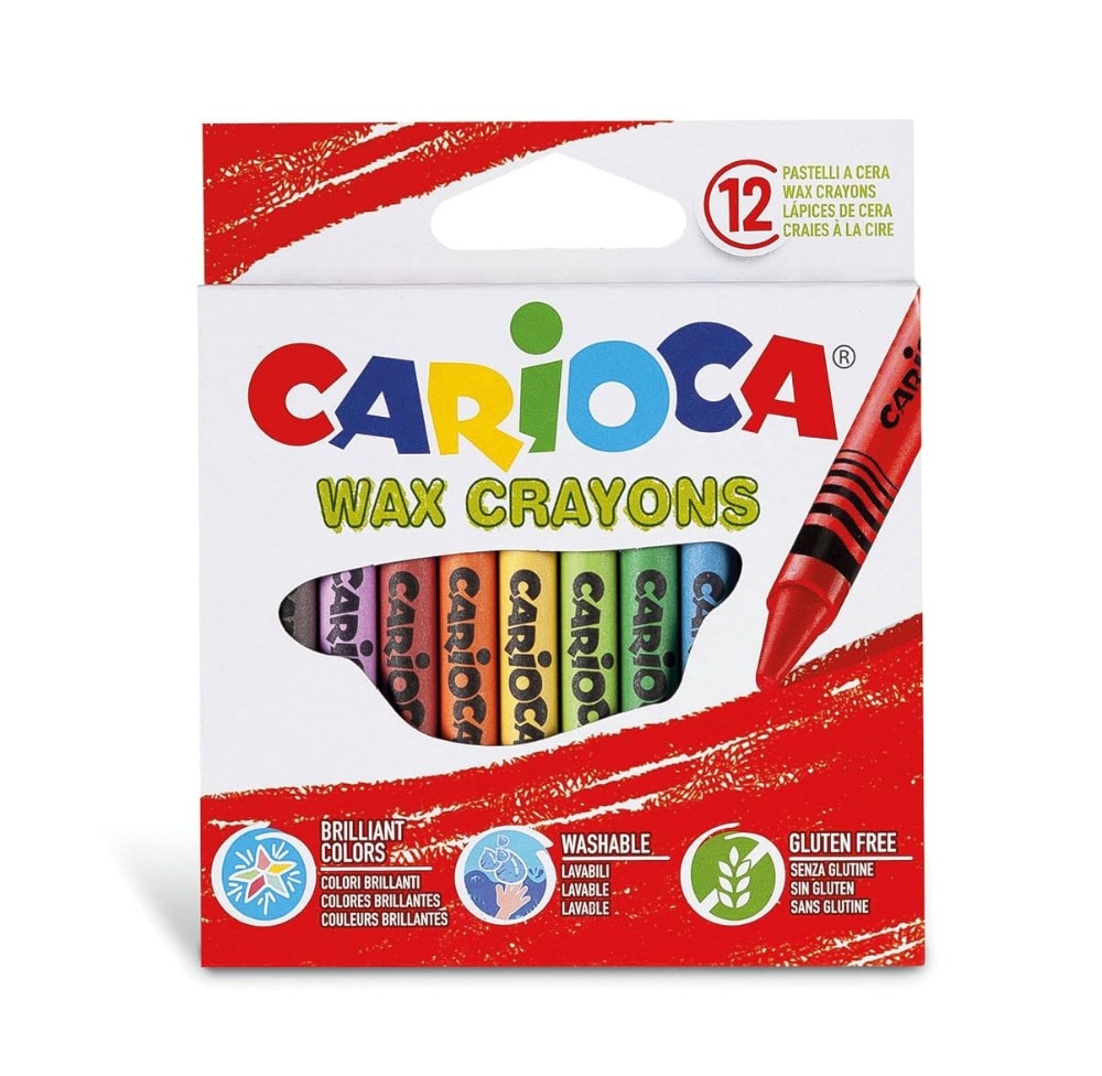 Pastelli a cera lavabili 12 pezzi in offerta da Carrefour