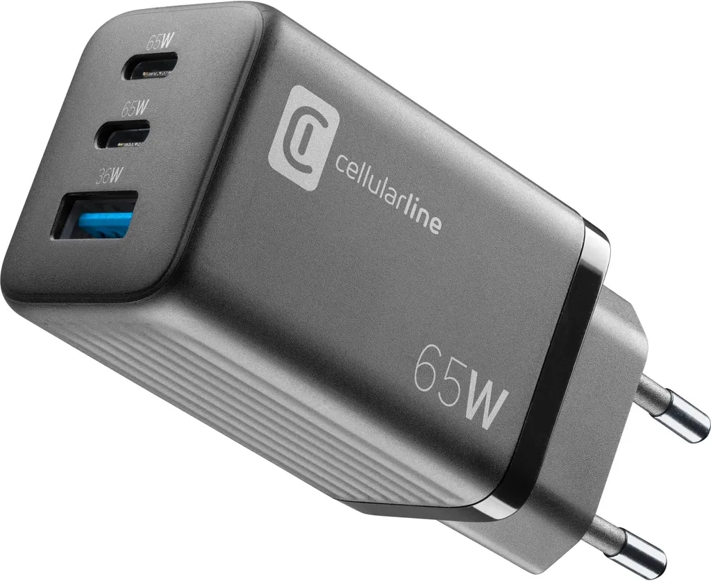 Caricatore GaN 65W 65W Cellularline - Offerta nel negozio MediaWorld