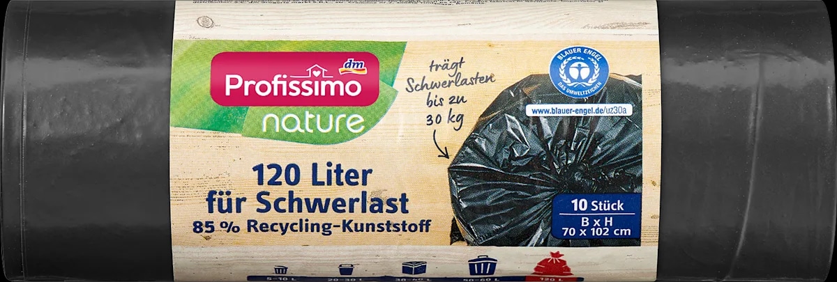 Profissimo sacchi per rifiuti 10 pezzi x 120 l - Offerta nel negozio Dm