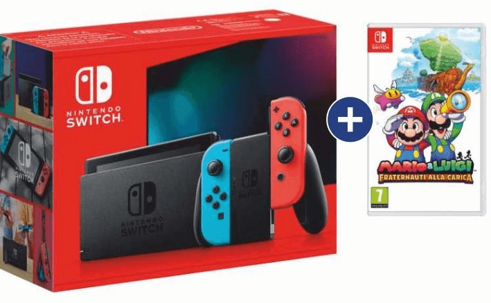 Nintendo Switch Joy-Con Red/Blue + Mario & Luigi Fraternauti alla carica – Euronics