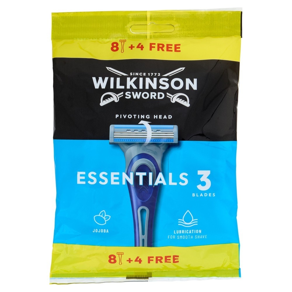 Rasoio usa&getta Essentials 3 Wilkinson conf. da 8+4 gratis - Offerta nel negozio Bennet